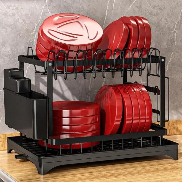 Quality 85*32*15cm Metal Dish Drainer Organizer Rack for Sustainable and Hygienic Dish for sale