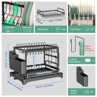 Quality 85*32*15cm Metal Dish Drainer Organizer Rack for Sustainable and Hygienic Dish for sale