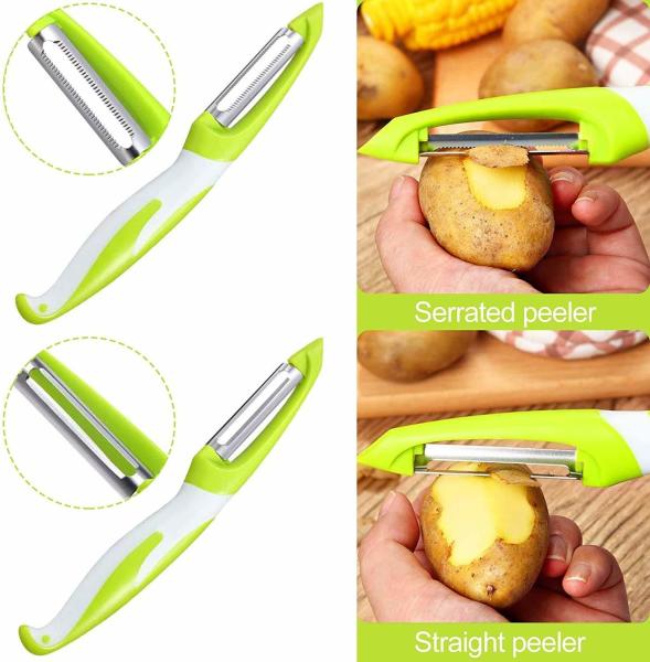 Quality Custom Logo Stainless Steel Fruit Potato Julienne Vegetable Paring Peeler 19*2.5 for sale