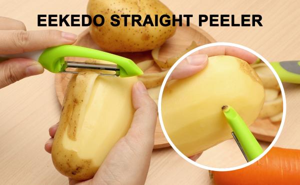 Quality Custom Logo Stainless Steel Fruit Potato Julienne Vegetable Paring Peeler 19*2.5 for sale