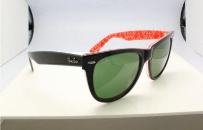 China Wayfarer-Sonnenbrille billig mit Schwarzem auf rotem Rahmen RB2140-A 1016 54mm*18mm Text Wite G1 zu verkaufen