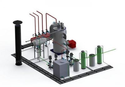 China Caldera de vapor vertical del poder del gas de aceite de EPCB con la estructura del tubo de fuego en venta