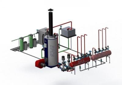 Chine Type vertical à gaz structure de chaudière à eau chaude d'huile d'EPCB de tube de feu à vendre