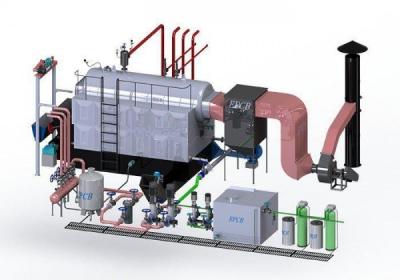 China Caldera de agua caliente horizontal encendida biomasa de cadena de la caldera de la rejilla de EPCB en venta
