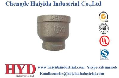 China socket reducing black malleable iron pipe fitting cast iron UL factory for sale