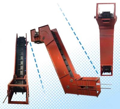 China Vertical Cleated Incline Conveyor , Variable Speed Belt Conveyor Sludge Lifting for sale
