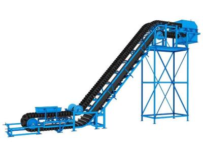 China Gearbox Motor Drive Carbon Steel Sidewall Belt Conveyor With Custom Color for sale