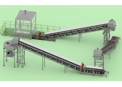 China Transport Shredded Garbage Belt Conveyor Equipment 500mm Width for sale