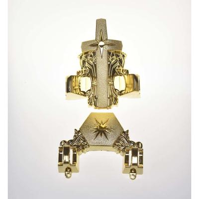 China Funeral Coffin Ornaments Star Design Casket Fitting 12# In Gold Finish for sale
