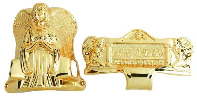China Esquinas profesionales del ataúd del chapado en oro, proveedores de accesorios fúnebres del OEM/del ODM en venta