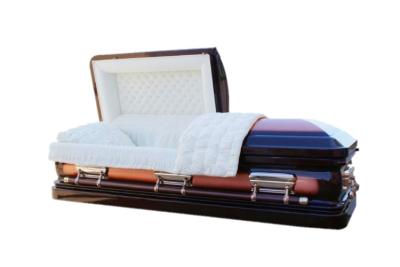 China Brushed Heritage Bronze Finish Funeral Coffins And Caskets MC01 Copper Material Round End for sale