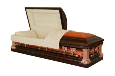 China Velvet Interior 32 O.Z. Copper Casket MC02 , Luxury 28'' Funeral Coffin for sale