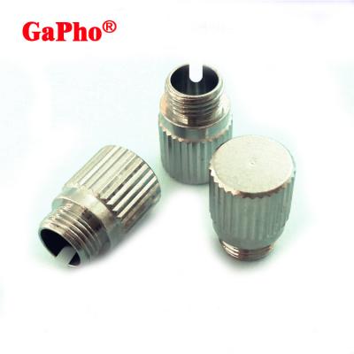 China Male M8 X 0.75 Fiber Optic Dust Cap Metal Nickel Plating Custom Service for sale