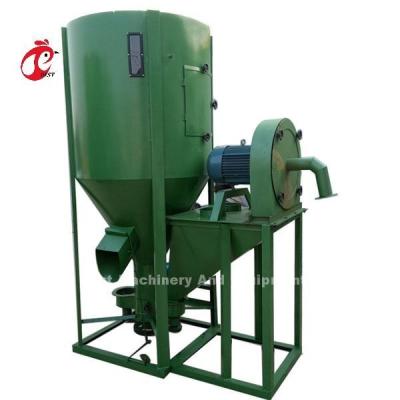 China 2 Tons Livestock Poultry Feed Machine Vertical Type Feed Mixer And Grinder Machine Emily for sale