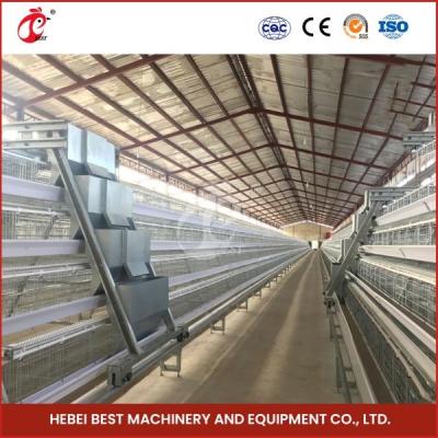 China A Or H Type 4 Tier 160 Birds Layer Chicken Battery Cage For Egg Production Sandy for sale