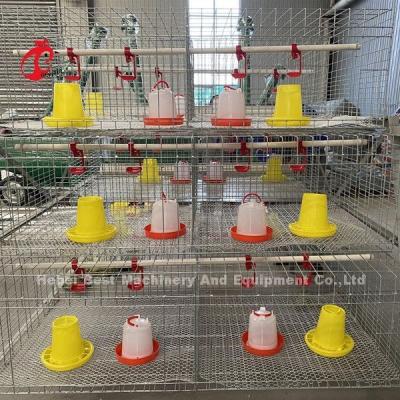 China Poultry Farm Broiler Chicken Cage 3 Tiers , A Type Battery Cage For Broilers  Doris for sale