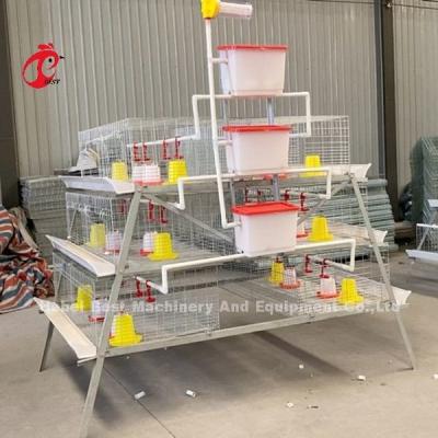 China A Type Broiler Battery Cage Galvanized High Strength Poultry Broiler Cage  Iris for sale