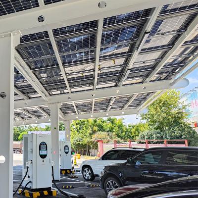 China Highway Solar Car Charging Station BIPV Module Solar Carport System for sale