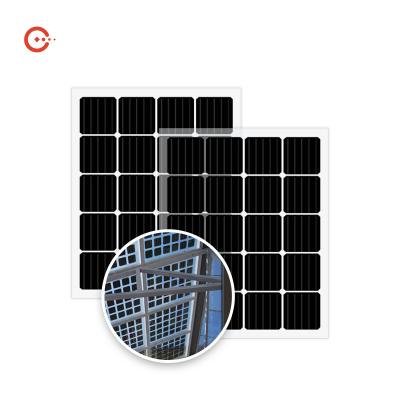 中国 モノクリスタル薄板にされたガラス太陽PVモジュールRXJJ-105 販売のため