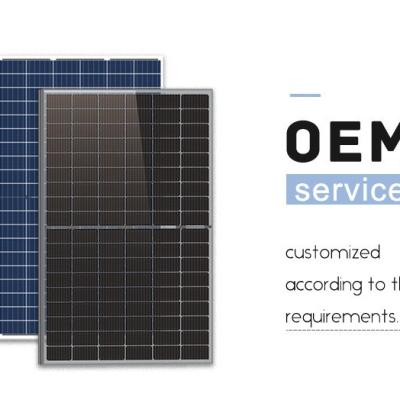 中国 Rixinの黒の高い発電の太陽電池パネルモノクリスタル力108の半電池モジュール 販売のため