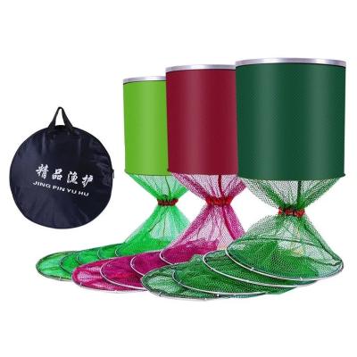 China Cage Fishing Tackle Set Stainless Steel Collapsible Dip Net Fishing Basket Cage for sale
