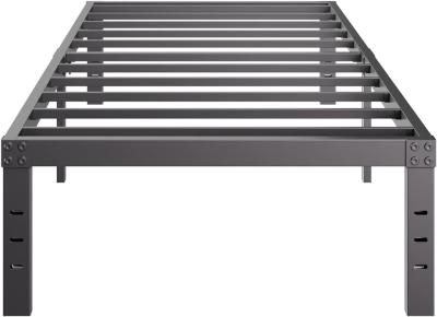 China Twin Size Metal Bed Frame 12 Inch Noise Free Black Platform Bed Base for sale