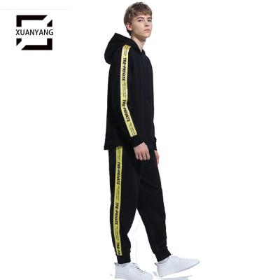 China 2020 Custom Made Antibacterial Striped Side Zipper Hoodie Sportswear Training And Jogging Sweatsuit Mens Wear Tracksuit for sale