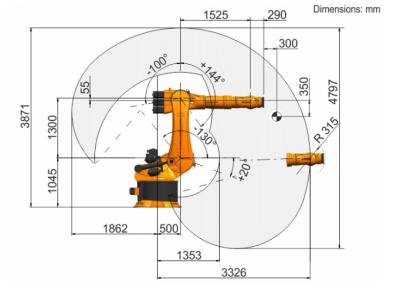 Quality IP65 Kuka Robot Arm KR 480 R3330 MT For Handling Palletizing Assembling Spraying for sale