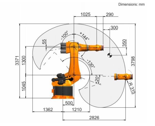 Quality KR 500 R2830 Kuka Robot Arm KR C4 Controller Palletizing Robot Arm for sale