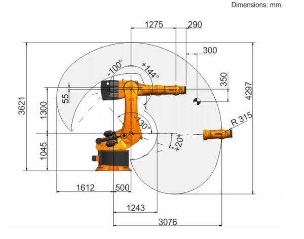 Quality KR 510 R3080 Palletizing Robot Arm High Load IP65 Protection Grade for sale