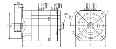 Quality 2.2 KW Robot Spare Parts Robot Servo Motor IP65 MG_120_110_25_S0 for sale