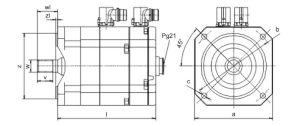 Quality 2.2 KW Robot Spare Parts Robot Servo Motor IP65 MG_120_110_25_S0 for sale