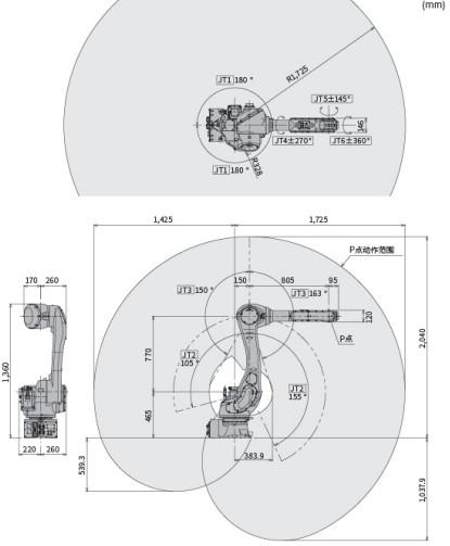 Quality RS020N​ Kawasaki Robot Arm 6 Axes Compact Design In Industry for sale