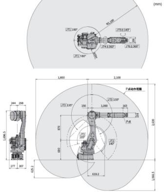 Quality Medium Sized RS030N Smart Robotic Arm Kawasaki Reach 2100mm ODM for sale