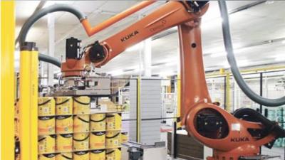 China Fornecedor de soluções Estação de trabalho de paletização de robôs industriais à venda