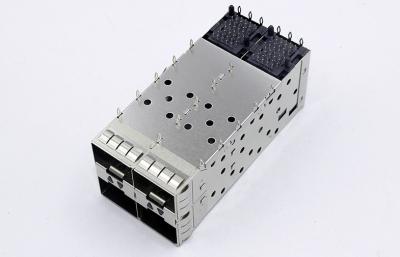 China SFP Cage Shielded EMI Tabs 2x2 Telecommunications Hardware TMSFPX22EXXX2 for sale