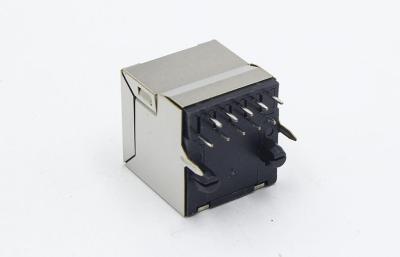 China muestra libre del conector pin rj45 10 conector TM52D011EXX41 de la red del zócalo del escudo de 180 grados en venta