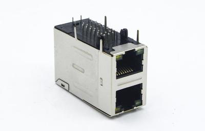 Chine Connecteur de Gigabit Ethernet RJ45 du réseau 10 avec le transformateur LED protégé à vendre