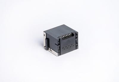 China Conector protegido Rj45 con la etiqueta de la parada del panel encima de 8P8C SMTTMCPS811EXX1 en venta
