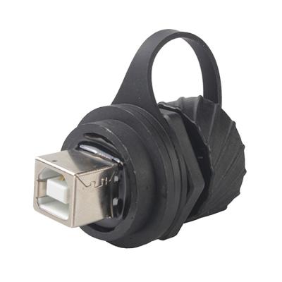 China USB Type B IP68 125V 1.5A RJ45 Waterproof Coupler Panel Mount for sale