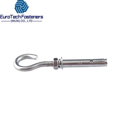 China Expansion Eye Hook Concrete Hook Anchor Bolts M6 M8 M10 Hook Bolt L J Type Grade 8.8 10.9 12.9 for sale