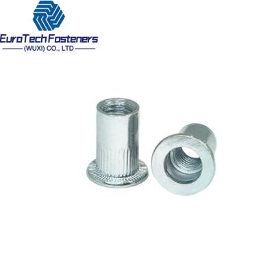 China M3 M4 M5 M6 Flat Head Rivet Nut Blind Countersunk Closed Slot Body Thread Stainless Steel for sale
