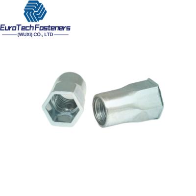 China Small Head Half Hex Rivet Nut Flange Head Open End M3 M4 M5 M6 M8 M10 Reduced Head for sale