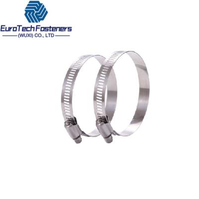 China Embossed Band Hose Clamps Stainless Steel Hose Clamp DIN 3017-1 2 3 4 5 Type A B C for sale