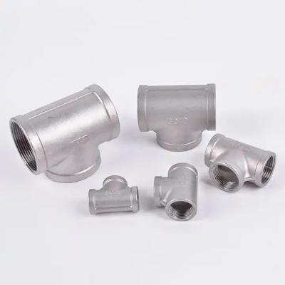China Extruded Equal Tee Pipe Fitting 201 304 Class 3000 Stainless Steel for sale