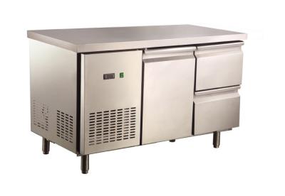 China CE Undercounter Refrigerator Drawers Fan Cooling Stainless Steel Bench Fridge R290 Available for sale