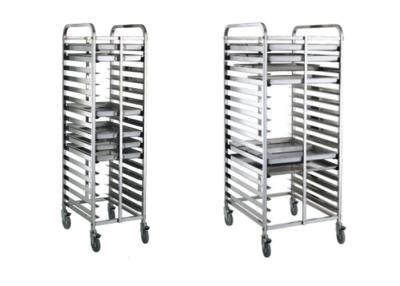 China Bread Baking Equipment Tray Rack , Stainless Steel Mobile Trolley For Kitchen for sale