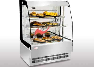 China Curved Or Square Shape Commercial Open Display Refrigerator / Hot With 2 Shelves for sale