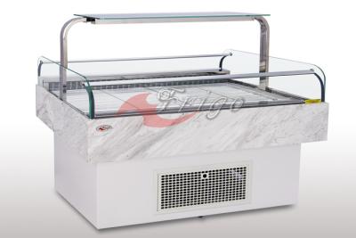 China New Island Open Chiller - For Cheese - Sweet - Stainless Steel Shelf - 2 to 6 Degree for sale
