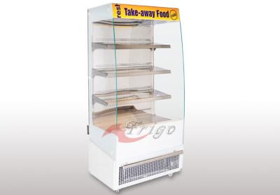 China Compact Self Service Open Display Cases Chiller Wooden Shelf Available Digital Control for sale